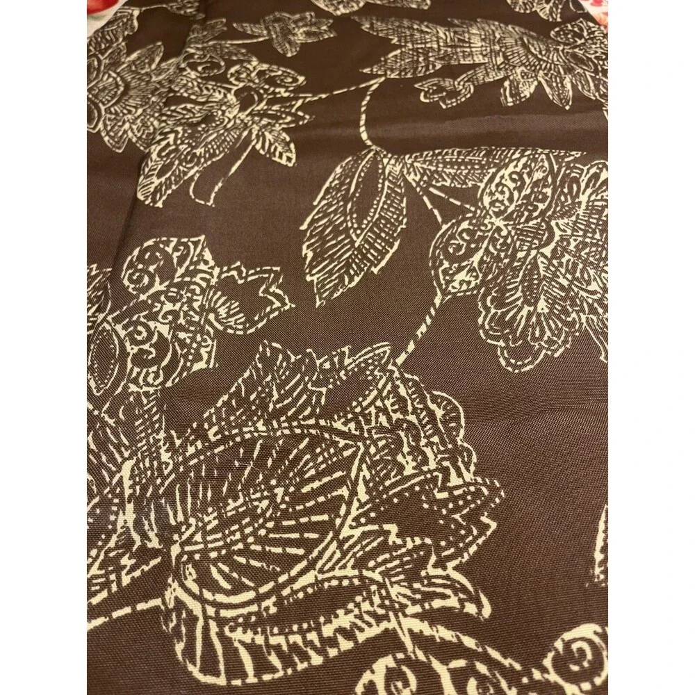 Tommy Bahama Wood Drift Brown Cream Floral Tablecloth 60x82” New